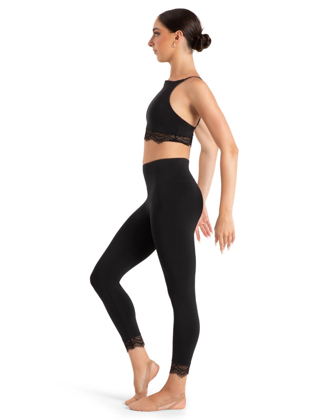 Whispering Waves Seashell Legging, soft and stylish leggings - black